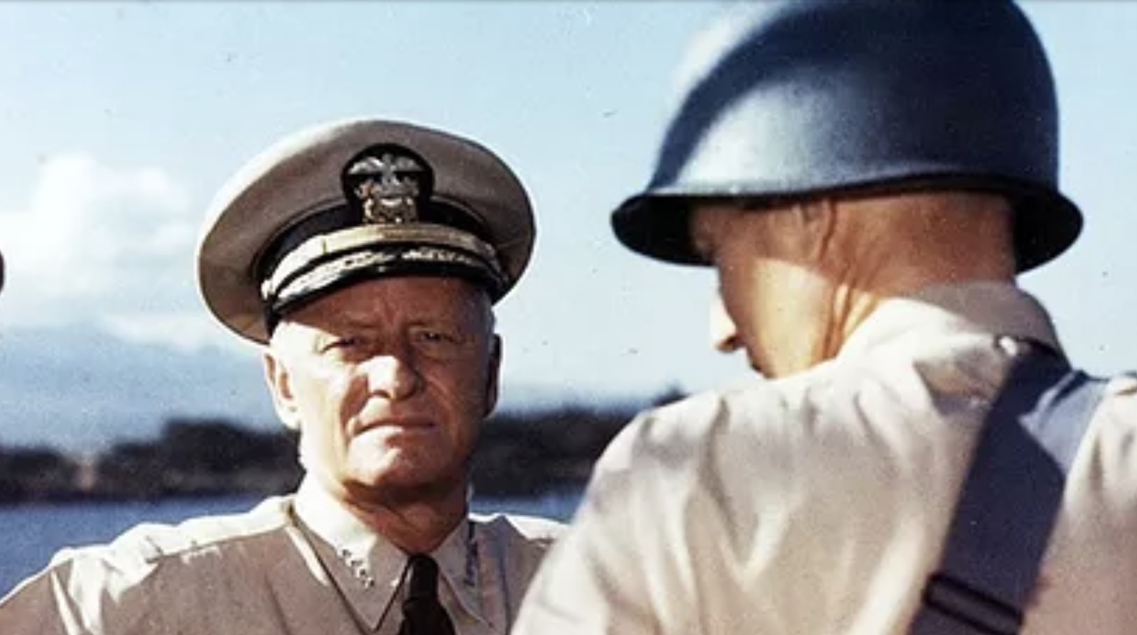 Fleet Admiral Chester W. Nimitz with Sailor