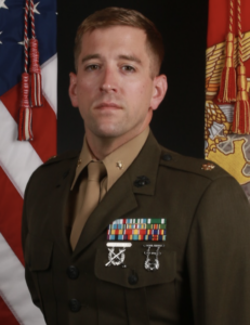Military portrait of Major Tyler Hopkins in uniform
